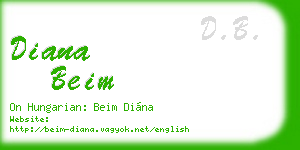 diana beim business card